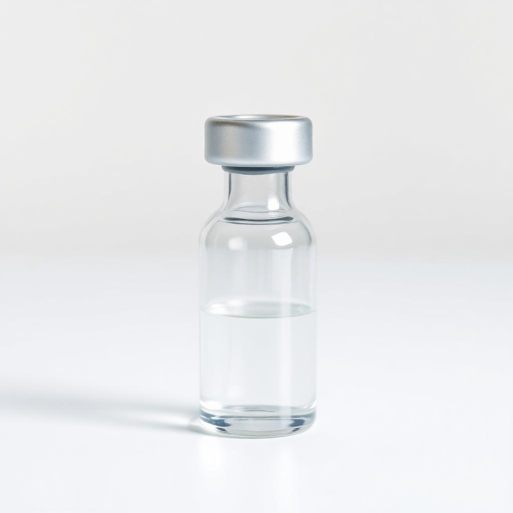 VaxiShield yellow fever lyophilised vaccine vial with diluent on a white studio background